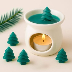 Molde árvore de Natal para wax melts
