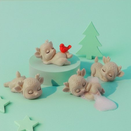 Set para hacer jabones cervatillos de Navidad. Materiales e instrucciones Set para hacer jabones cervatillos de Navidad. Materiales e instrucciones