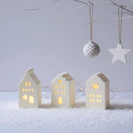 Molde casitas de navidad para escayola