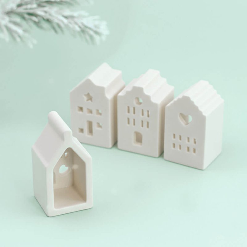 Molde casitas navideñas