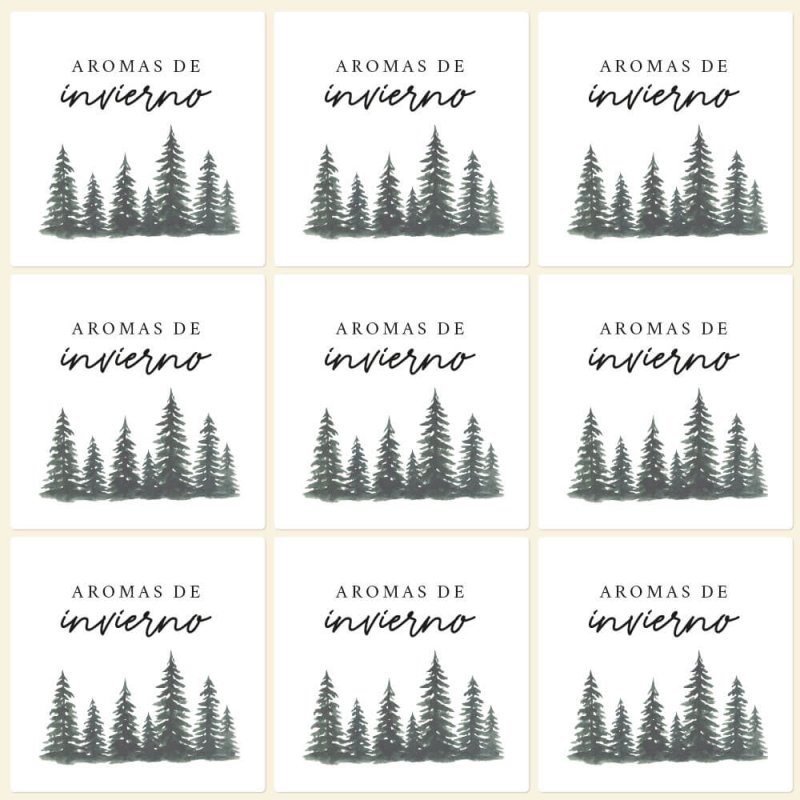 Pegatinas para velas en vaso