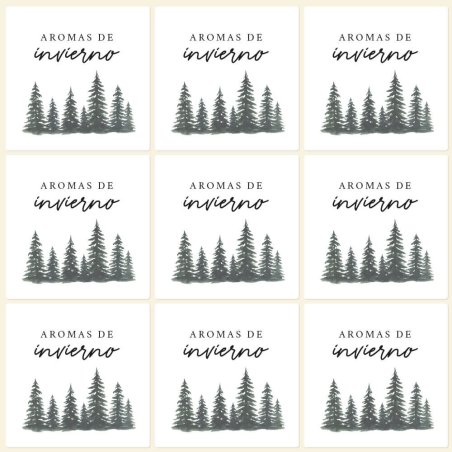 Pegatinas para velas en vaso