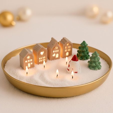 Kit para hacer pueblo navideño con cera perlada