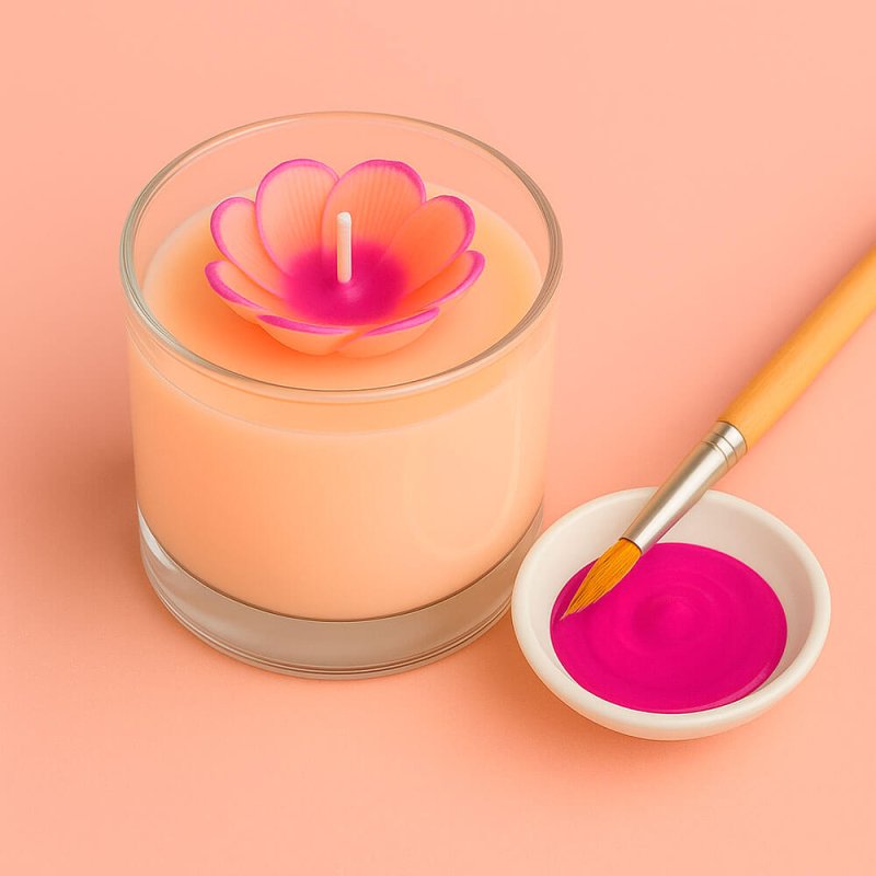 Pintura para pintar velas fucsia neón