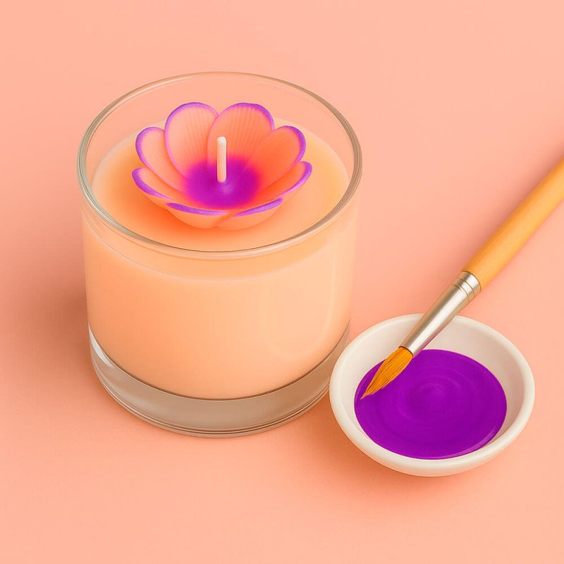 Pintura para pintar velas violeta neón