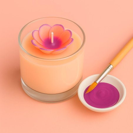 Pintura para pintar velas malva neón