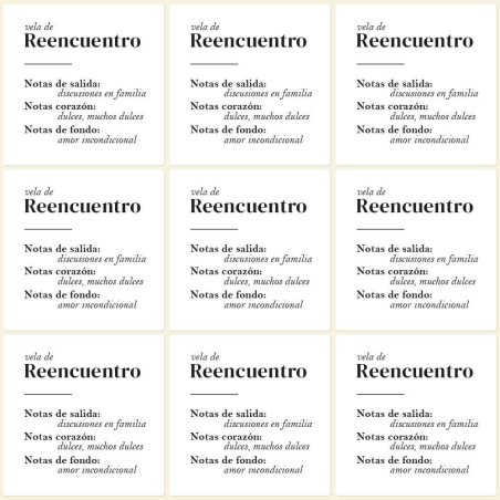 Blister de pegatinas de navidad para velas en vaso "Reencuentro"