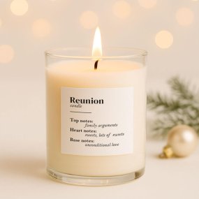 Autocollants de Noël pour bougies en verre Retrouvailles