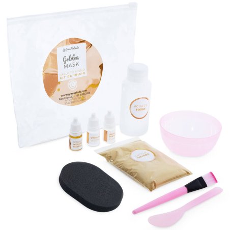 Contenido set para hacer golden mask