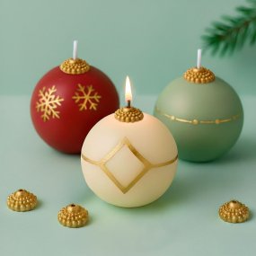 Molde de remates decorativos para velas