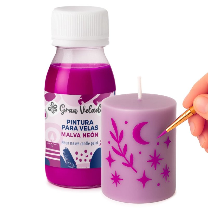 Pintura para velas malva fluorescente