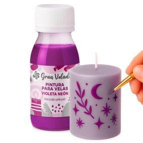 Pintura para velas violeta neón
