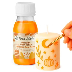 Tinta para velas laranja claro néon
