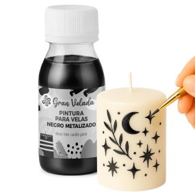 Tinta para velas preto metalizado