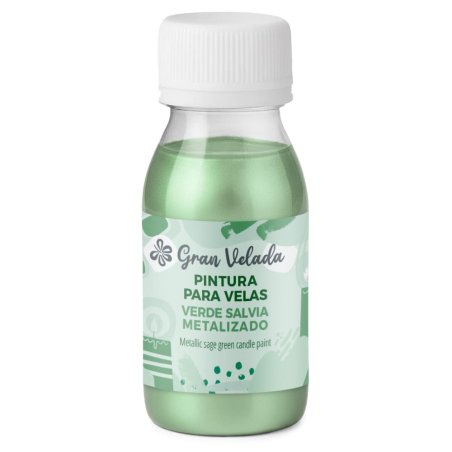 Pintura para velas verde salvia