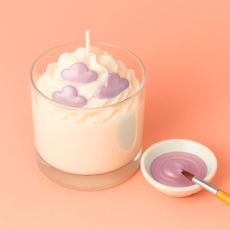 Pintura velas rosa empolvado metalizado