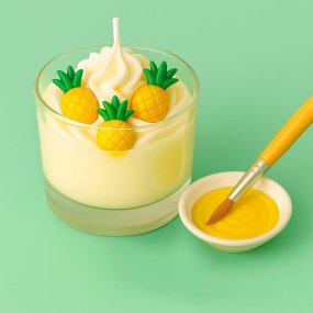 Pintura para velas amarillo mango metalizado