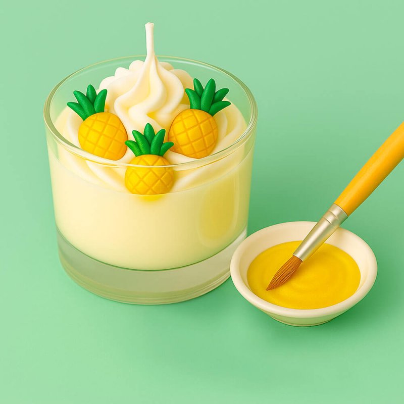 Pintura velas amarillo mango metalizado