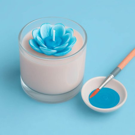 Pintura velas azul neón