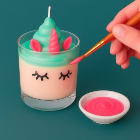 Pintura para velas rosa neón