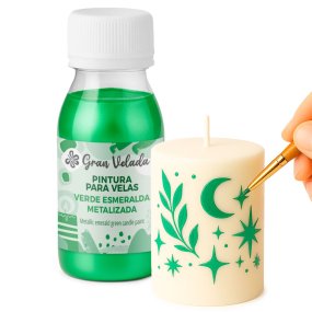 Pintura para velas verde esmeralda metalizado