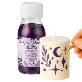 Peinture pour bougies améthyste violet métallisé