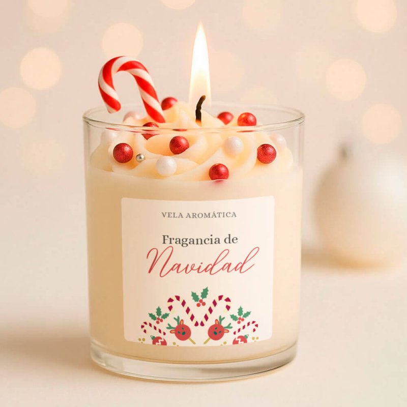 Pegatina vela navidad portugues