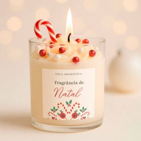 Autocollants de noël pour bougies en verre - sucres d’orge de noël