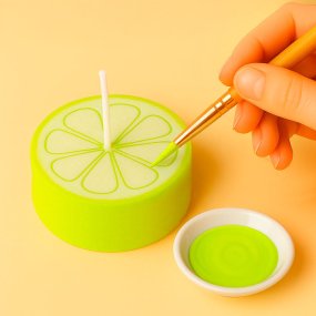 Tinta para velas amarelo néon