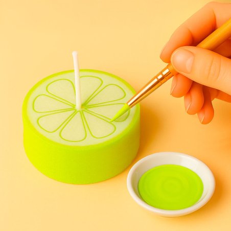 Pintura velas amarillo neón