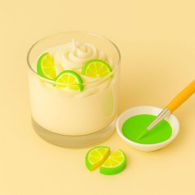 Pintura para velas verde neón