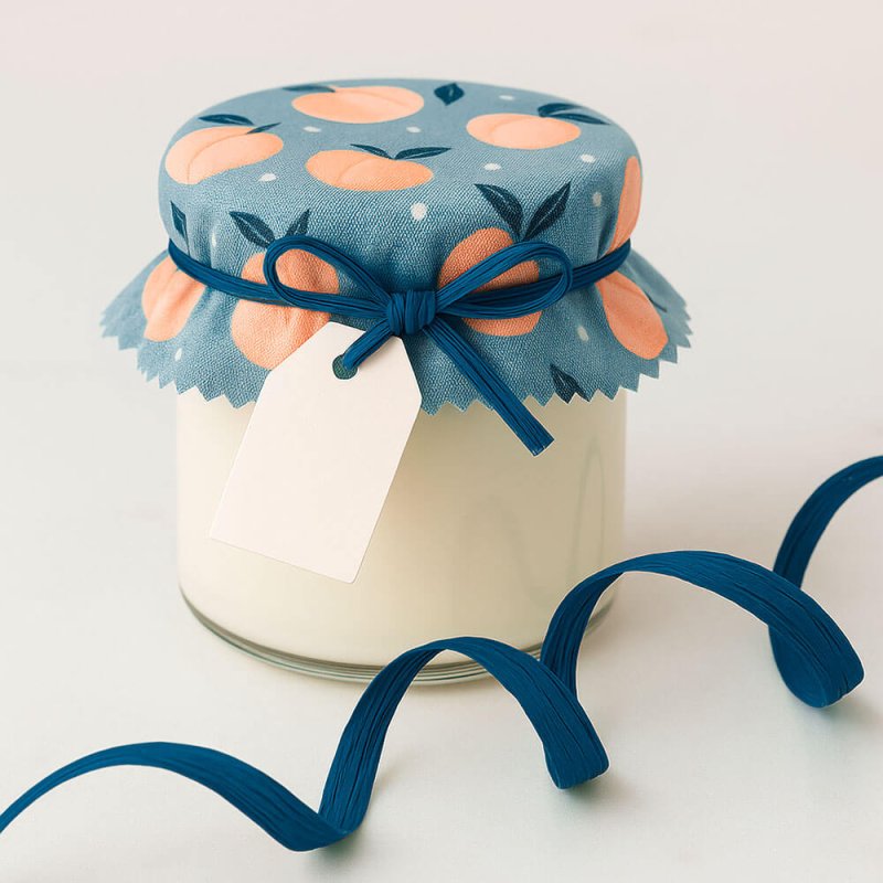 Cinta de rafia azul marino para decorar tarros