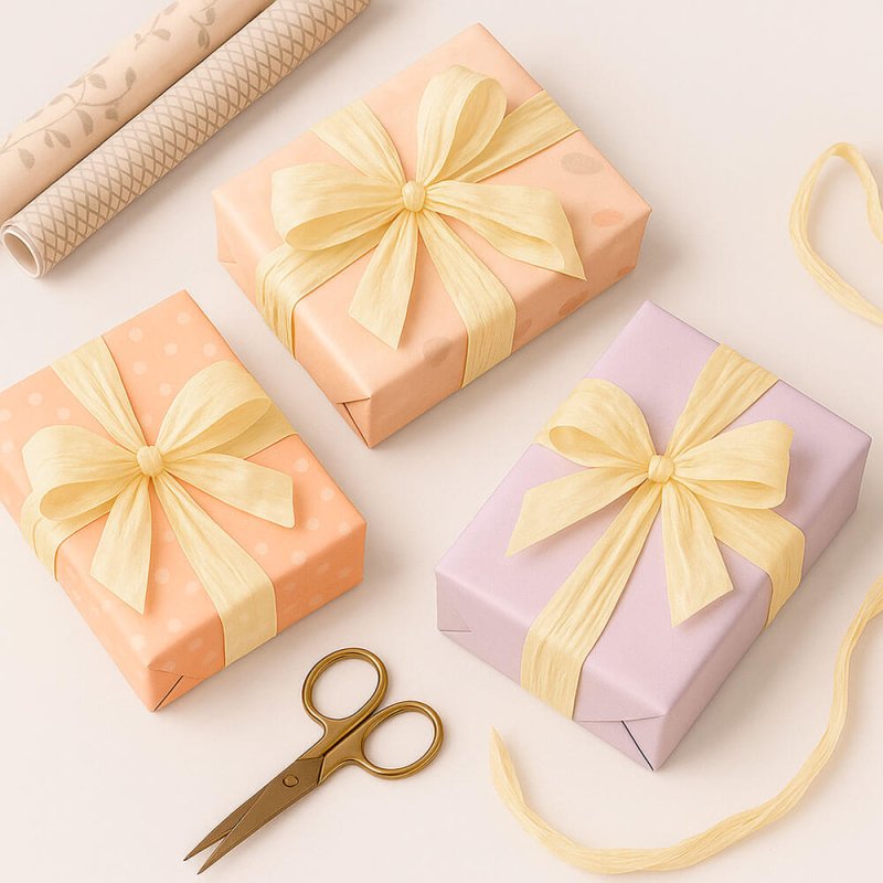 Cinta decofiok color vainilla para envolver regalos