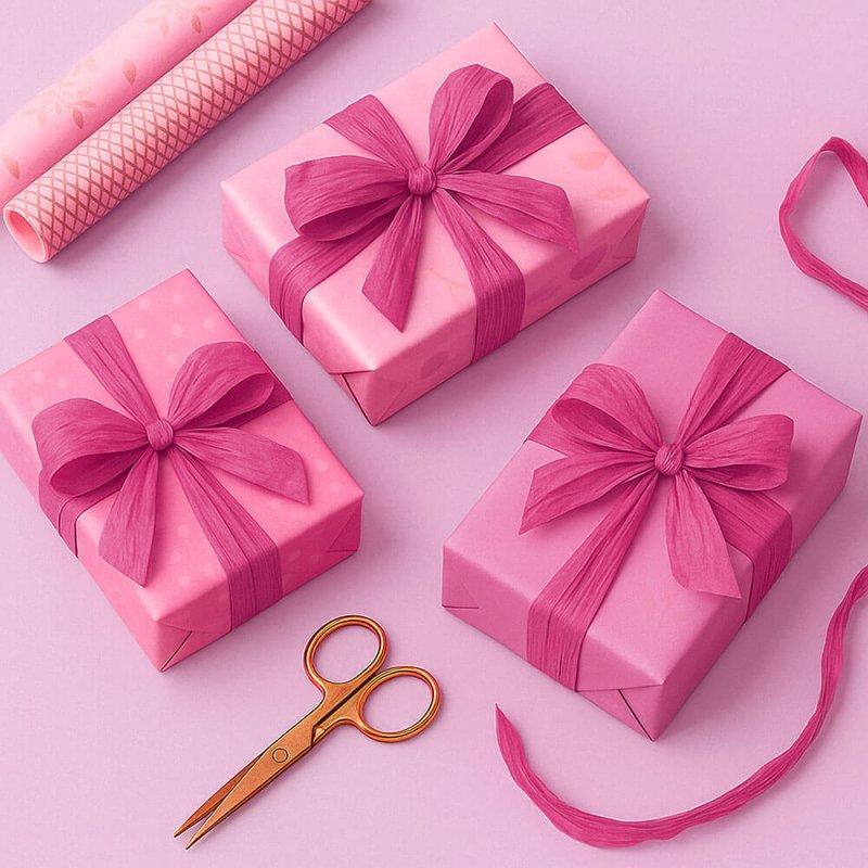 Cinta decofiok fucsia para envolver regalos