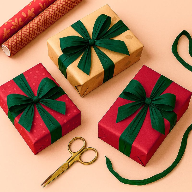 Cinta decofiok verde para envolver regalos