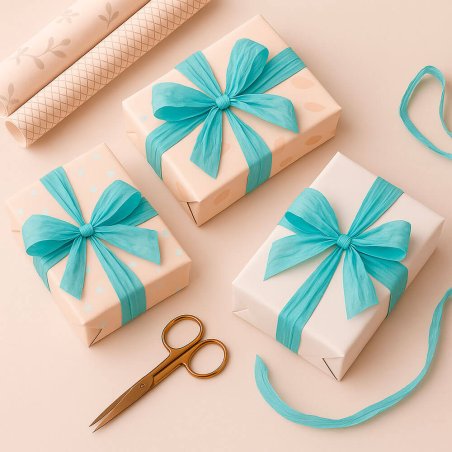 Cinta decofiok turquesa para envolver regalos