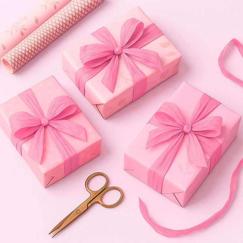 Cinta decofiok rosa chicle para envolver regalos