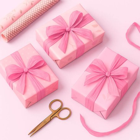 Cinta decofiok rosa chicle para envolver regalos