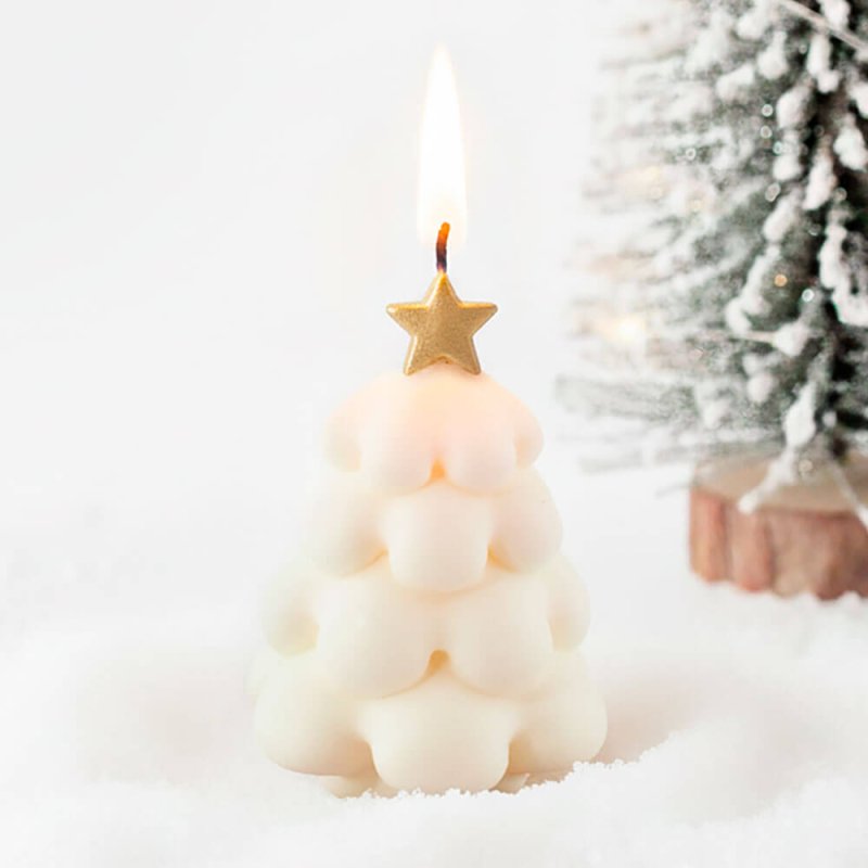 Molde para hacer vela de árbol bubble de Navidad