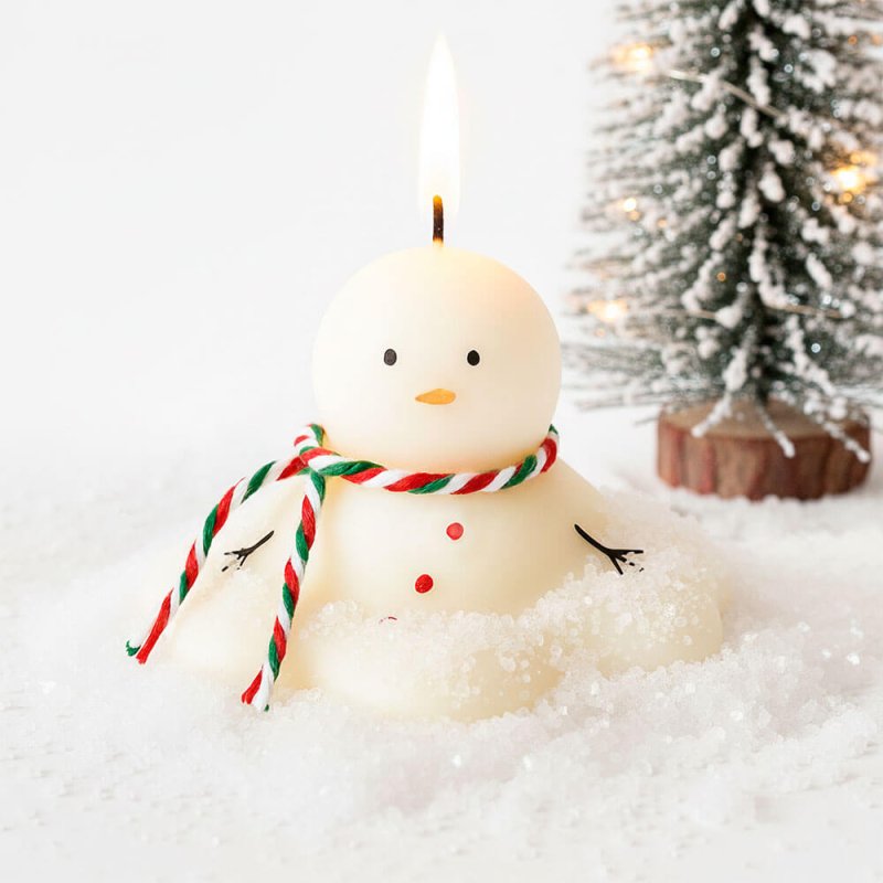 Molde velas muñeco de nieve navidad derretido