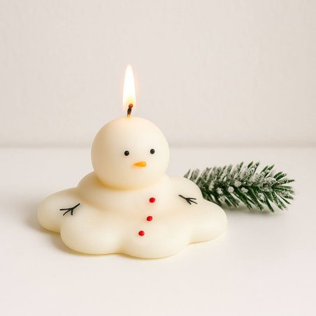 Molde para hacer velas de muñeco de nieve derretido