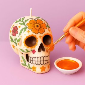 Tinta para velas laranja claro metalizado