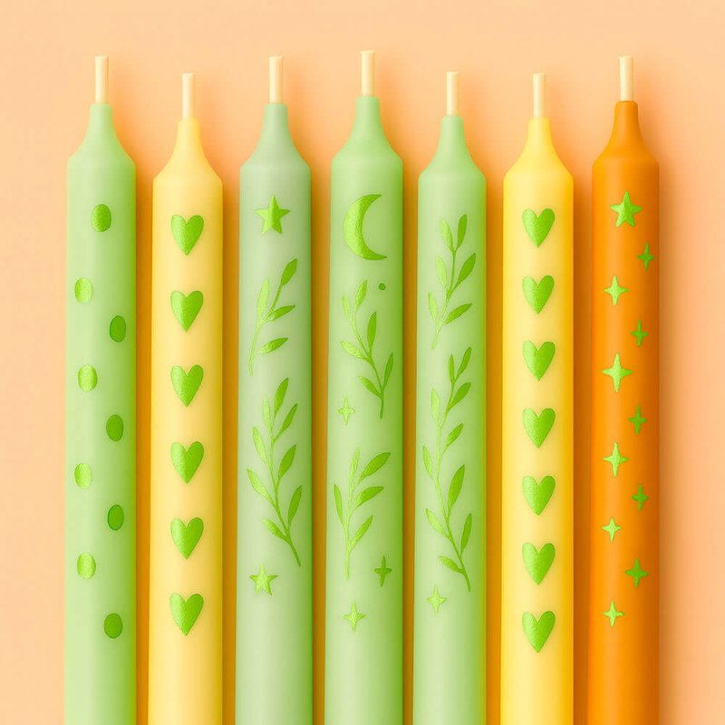 Pintura velas verde manzana metalizado