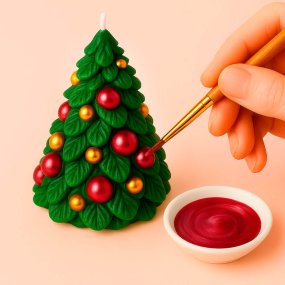 Pintura para velas rojo metalizado