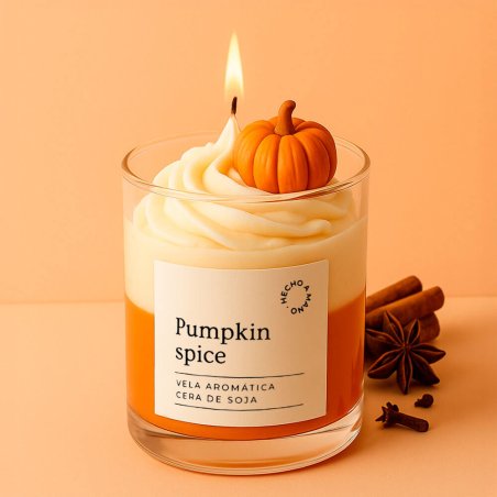 Vela hecha con cera chantilly por mayor