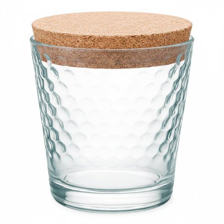 Vaso 280 ml panal de abejas con tapa de corcho para hacer velas