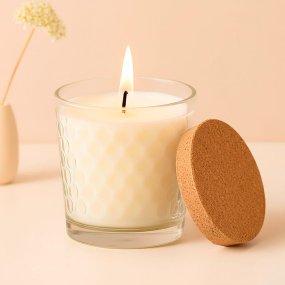 Copo 280 ml Verona com tampa de cortiça para velas