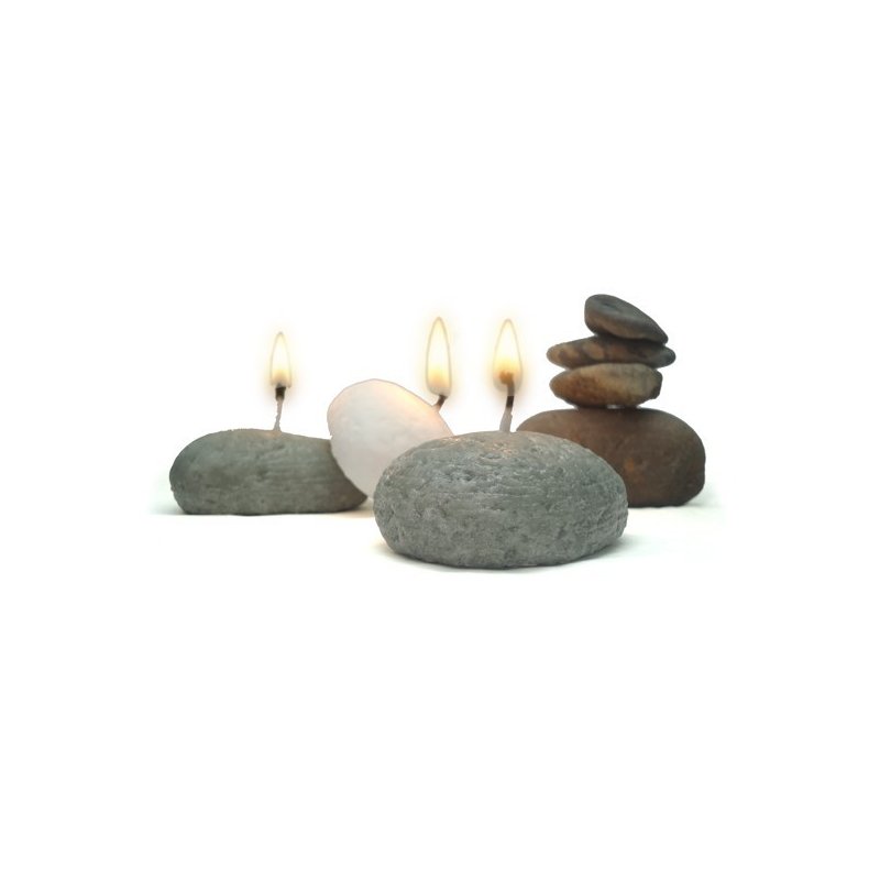 Molde para hacer velas Dos Piedras - Molde para fabricar velas aspecto dos piedras. - Moldes Velas Decorativas