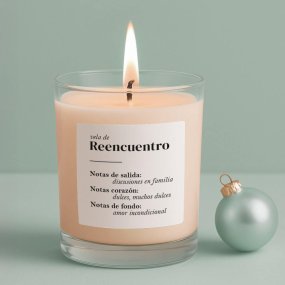 Pegatinas navideñas para velas en vaso - Reencuentro