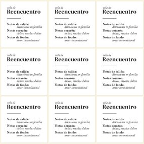 Pegatinas navideñas para velas en vaso - Reencuentro